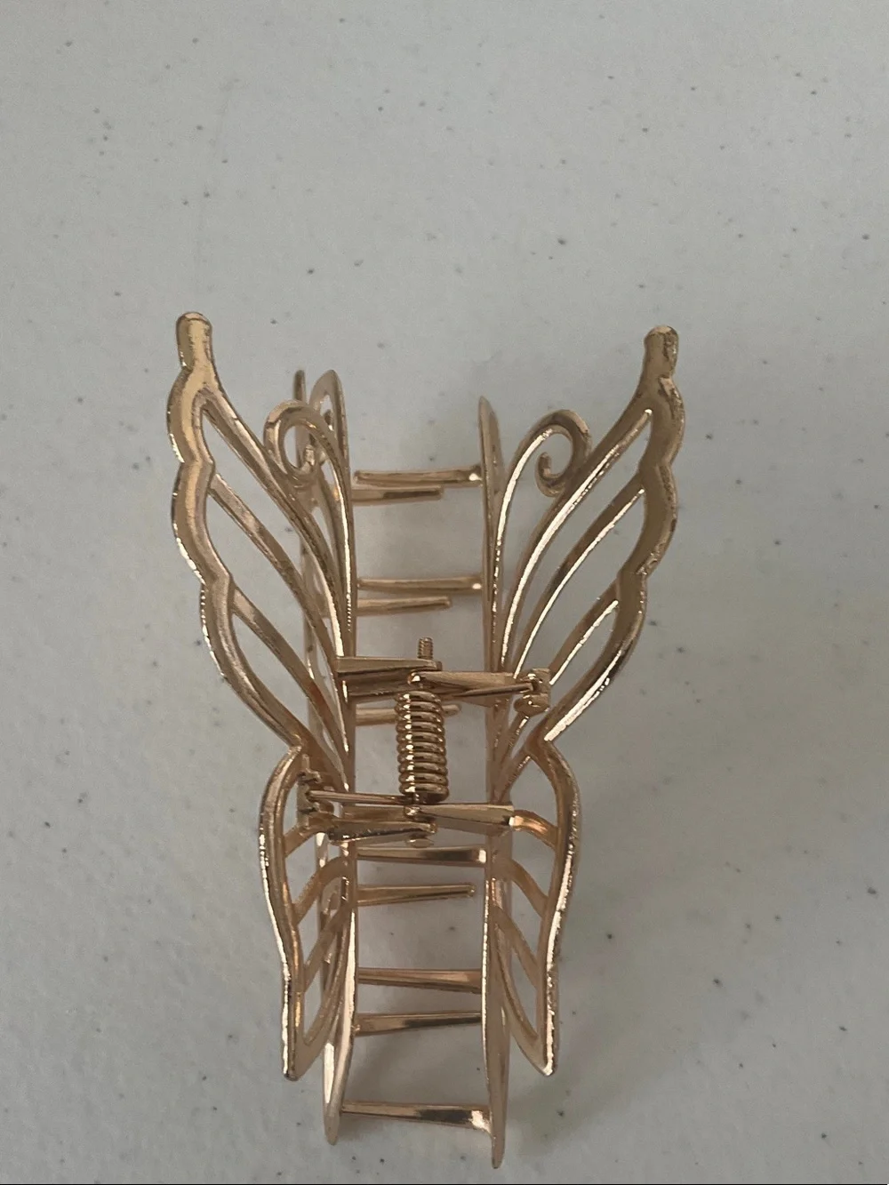 Gold Wire Butterfly Hair Claw